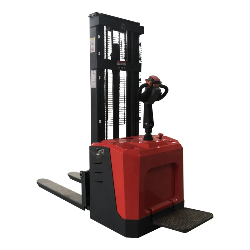 A cost-effective electric stacker with a 1.5-ton load capacity and a 3m lift height, ideal for small and medium-sized warehouses