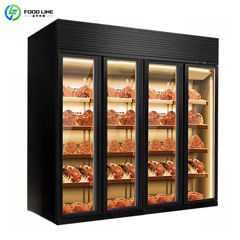 Customized Commercial Beef Aging Cabinet Dry Ager Refrigerator Stainless Steel Humidity Controlled