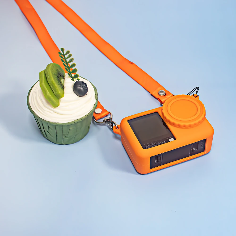 

For DJI Osmo Action 6 Sports Camera Silicone Protective Case Minimalist Storage Dustproof Soft Case