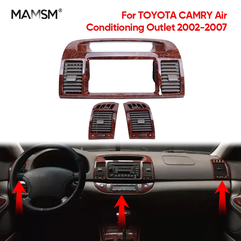 

For TOYOTA CAMRY 2002-2007 Car Front Dashboard Center A/C Grille Vents Air Conditioner Outlet Interior Grille Folding Accessory