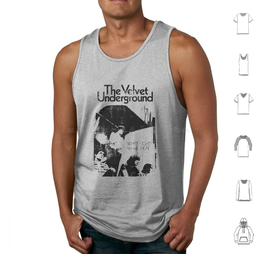 The-Velvet-Underground-White-Light-White-Heat Tank Tops Print Cotton The Velvet Underground White Light White Heat