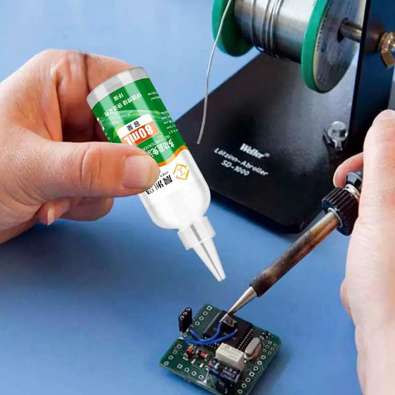 Stainless Steel Soldering Flux Liquid 30/80ml Quick Drying Colorless Metal Solder Flux For Metal Galvanized Sheet Copper