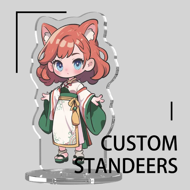 Niestandardowy przezroczysty stojak akrylowy Spersonalizowana postać z kreskówki Anime stojąca Przezroczyste dwustronne drukowanie zdjęć Standees