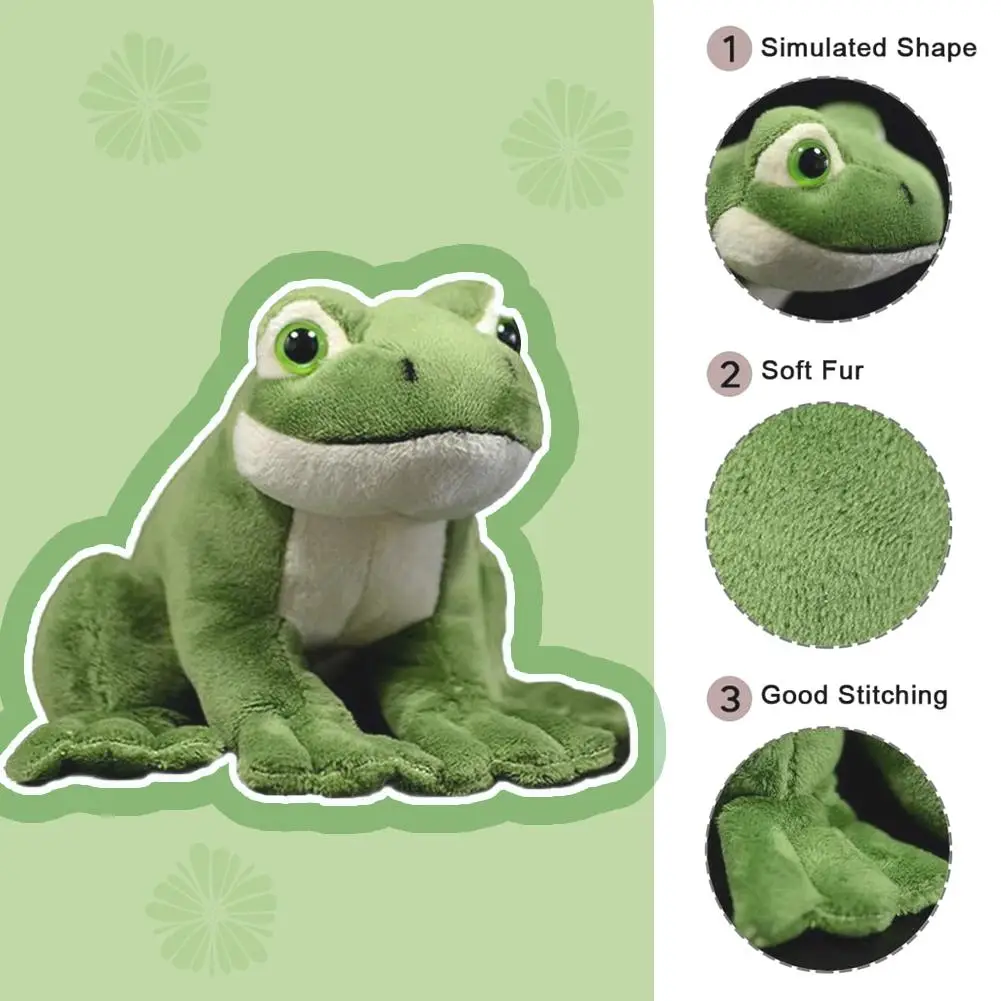 

10cm Funny Cute Green Frog Plush Toy Soft Stuffed Anial Shoulder Anime Stuffed Plush Toys Cartoon Frog Frog I2X0