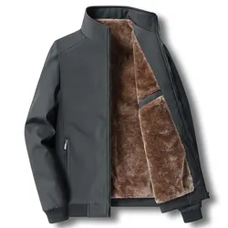 2024 Herfst en Winter Mode Sport Plus Fleece Dikke Warme Katoenen Gewatteerde Jas Heren Casual Losse Comfortabele Grote Maat Jas