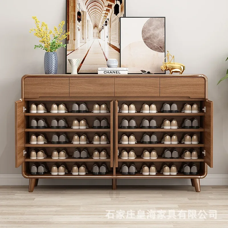 Luxury Hallway Shoe Cabinets Minimalist Wood Multilayer Hall Shoe Rack Balcony Ritating  Entryway Furniture