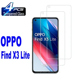 Vidrio templado para OPPO Find X3 Lite, película protectora de pantalla, 2/4 Uds.