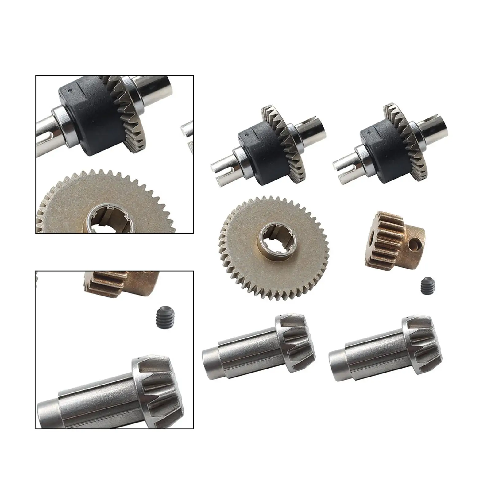 

Комплект дифференциальных шестерен RC: шестерни-пиньоны, главные шестерни, шестерни двигателя и набор винтов для радиоуправляемых машин 1:16 16101 16102 16201 16103