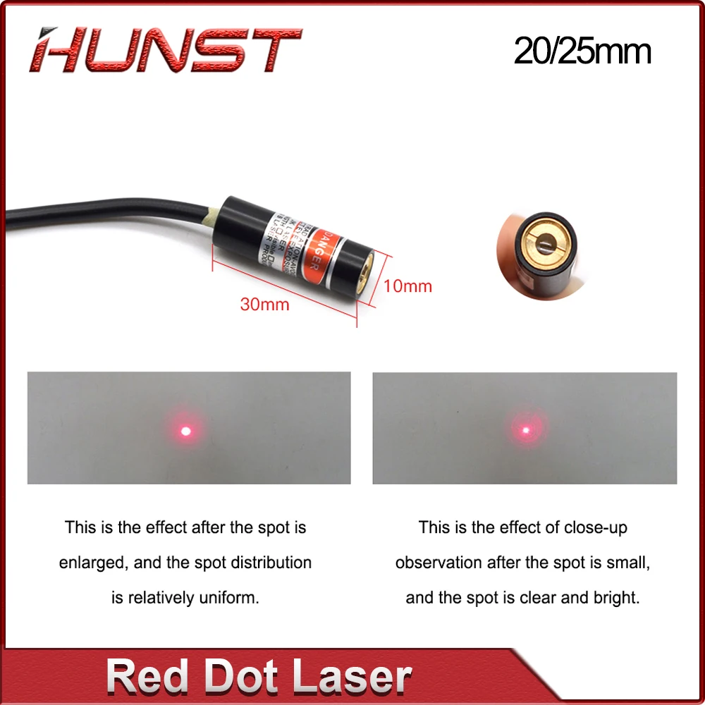 Imagem -05 - Hunst-red Dot Holder Grupo Dispositivo Módulo Diodo Posicionamento Gravação a Laser Cabeça de Corte Dc5v Dia 20 25 mm Diy