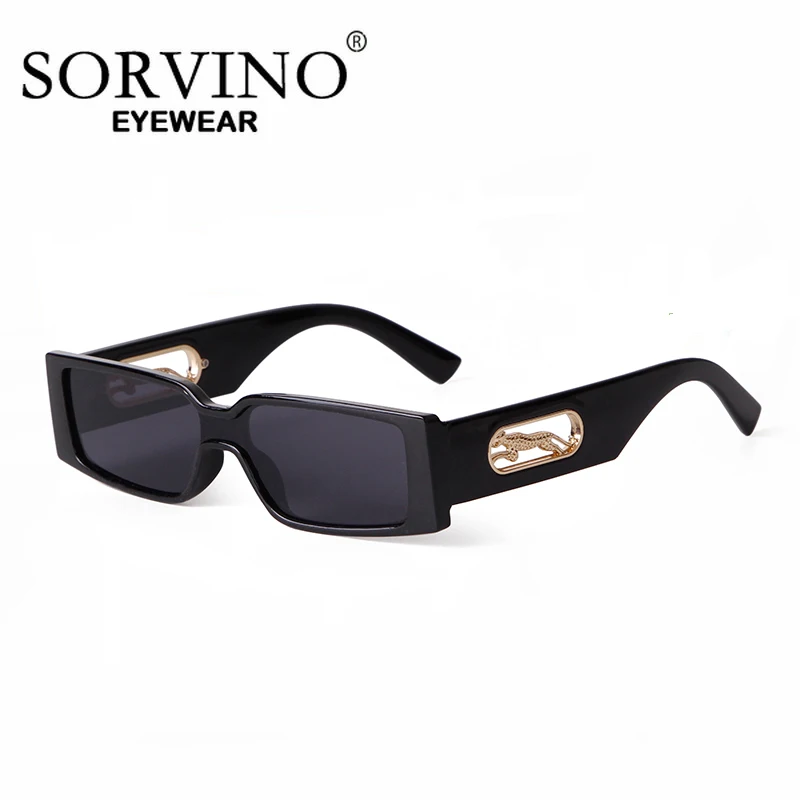 SORVINO, gafas de sol de diseñador de leopardo de marca de alta calidad, gafas de sol Retro con degradado negro UV400 para mujer con logotipo