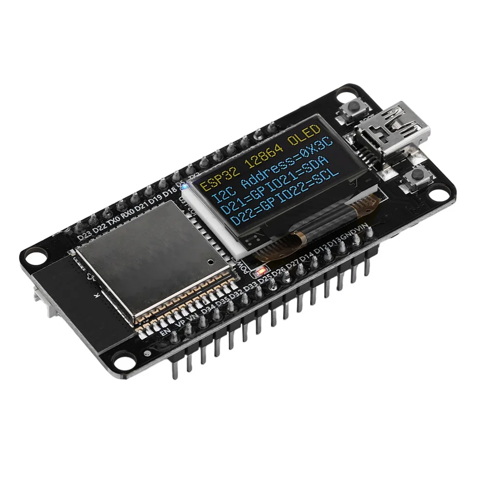 ESP32 ESP-32D WIFI Development Board Module CH340C With 0.96 OLED Screen Yellow Blue Display 30Pin
