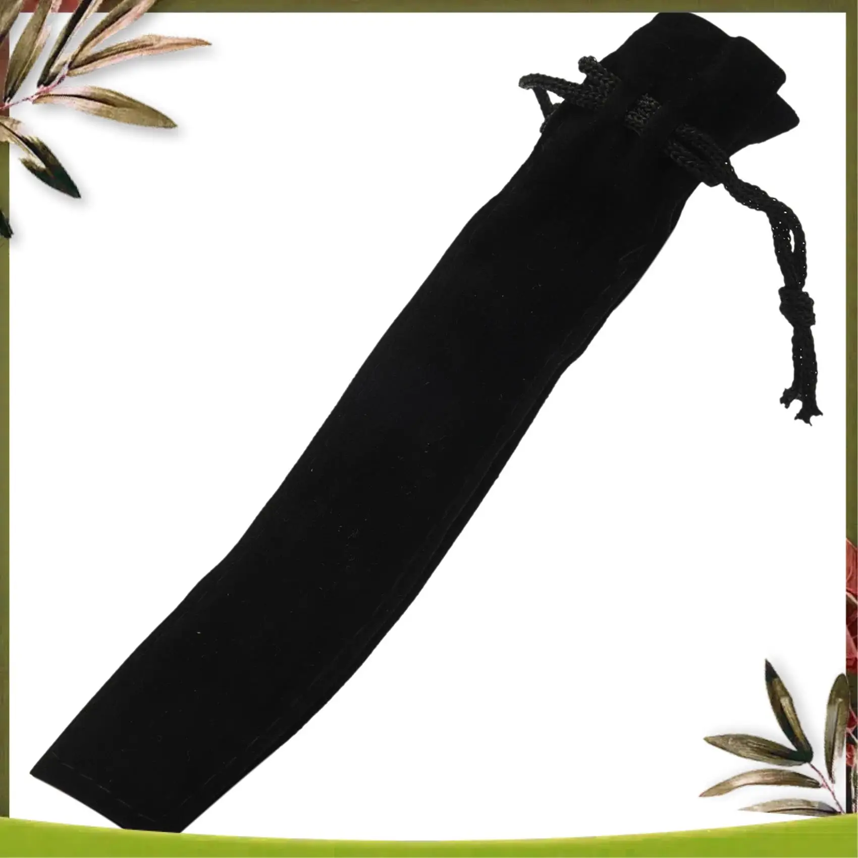 

New-500 Pcs Black Velvet Pen Pouch Sleeve Holder Single Pen Bag Case Pencil Bag