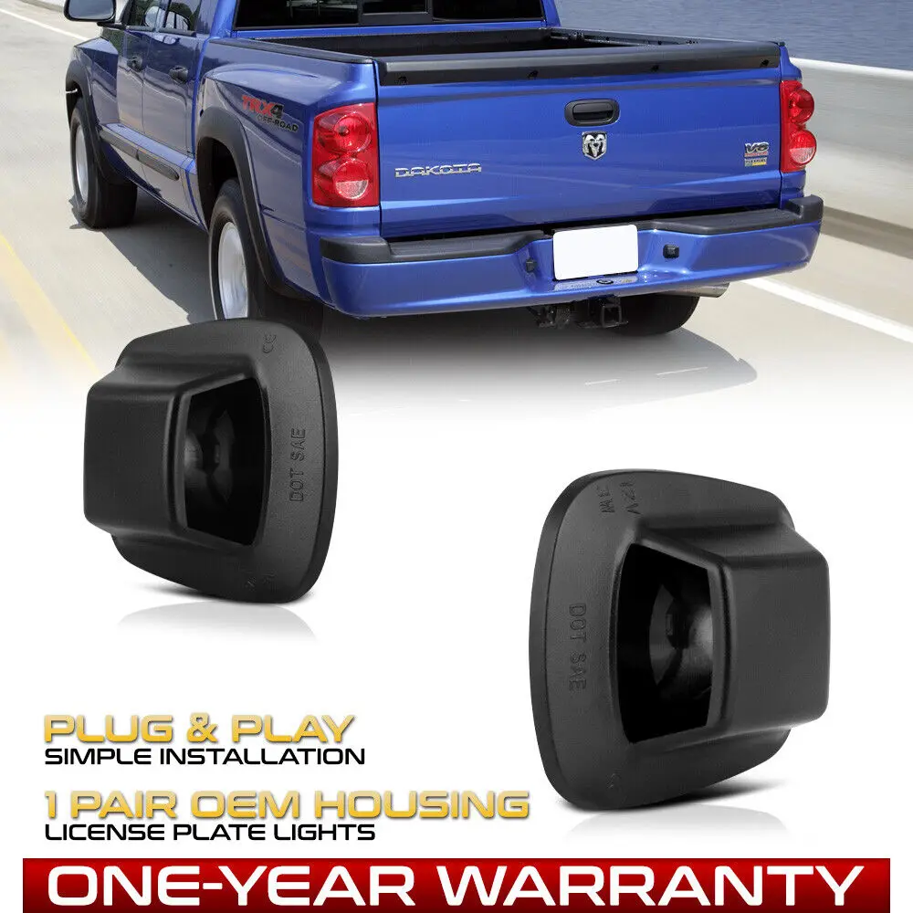 

"OE-STYLE" Black Rear Bumper Tag Light License Plate Lamp Fit 97-11 Dodge Dakota