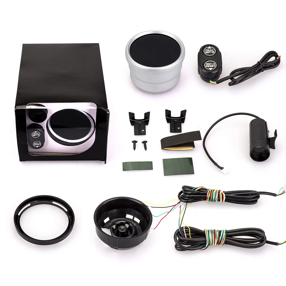 80mm High Speed Stepper Motor Tachometer 7 Colors RPM Meter With Shift Light and Alarm Function Racing Gauge Car Retrofit Meter