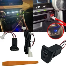 Car Charger TYPE-C PD QC3.0 USB Interface Dual Socket Phone Charger For Toyota RAV4 rav4 XA50 2019 2020 2021 2022 2023 2024