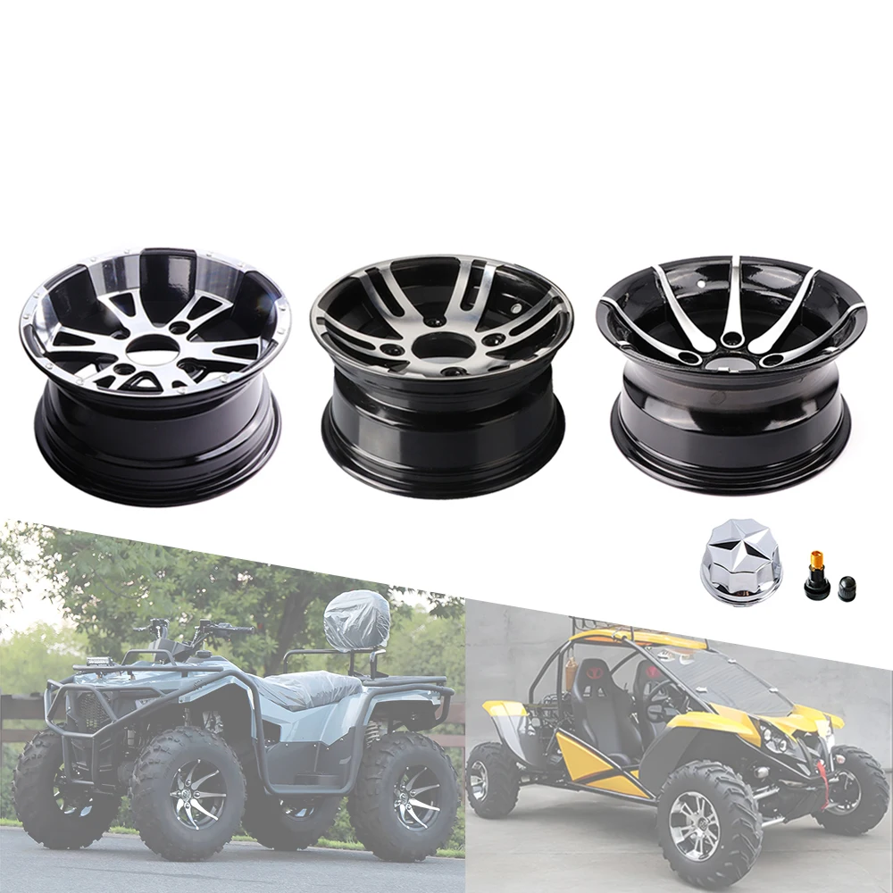

ATV 12 Inch Aluminum Alloy Wheel Hub Rim 4x110mm For Go Kart Quad Bike Front 205/30-12 25x8-12 Rear 2235/30-12 25x10-12 Tire