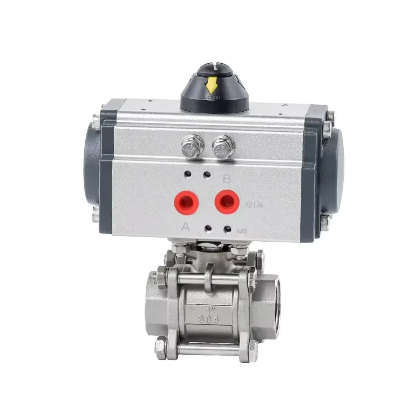 Q611F-16P Pneumatic 304 Stainless Steel High-Temperature Design Internal Thread Ball Valve for Water Media OEM Customizable