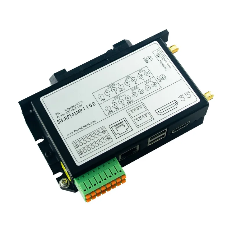 PLC Programming controller, Quad-core cortex A72 Modbus Gateway RS485 4G WIFI CAN SCADA Module PLC PAC Dedicated Controller