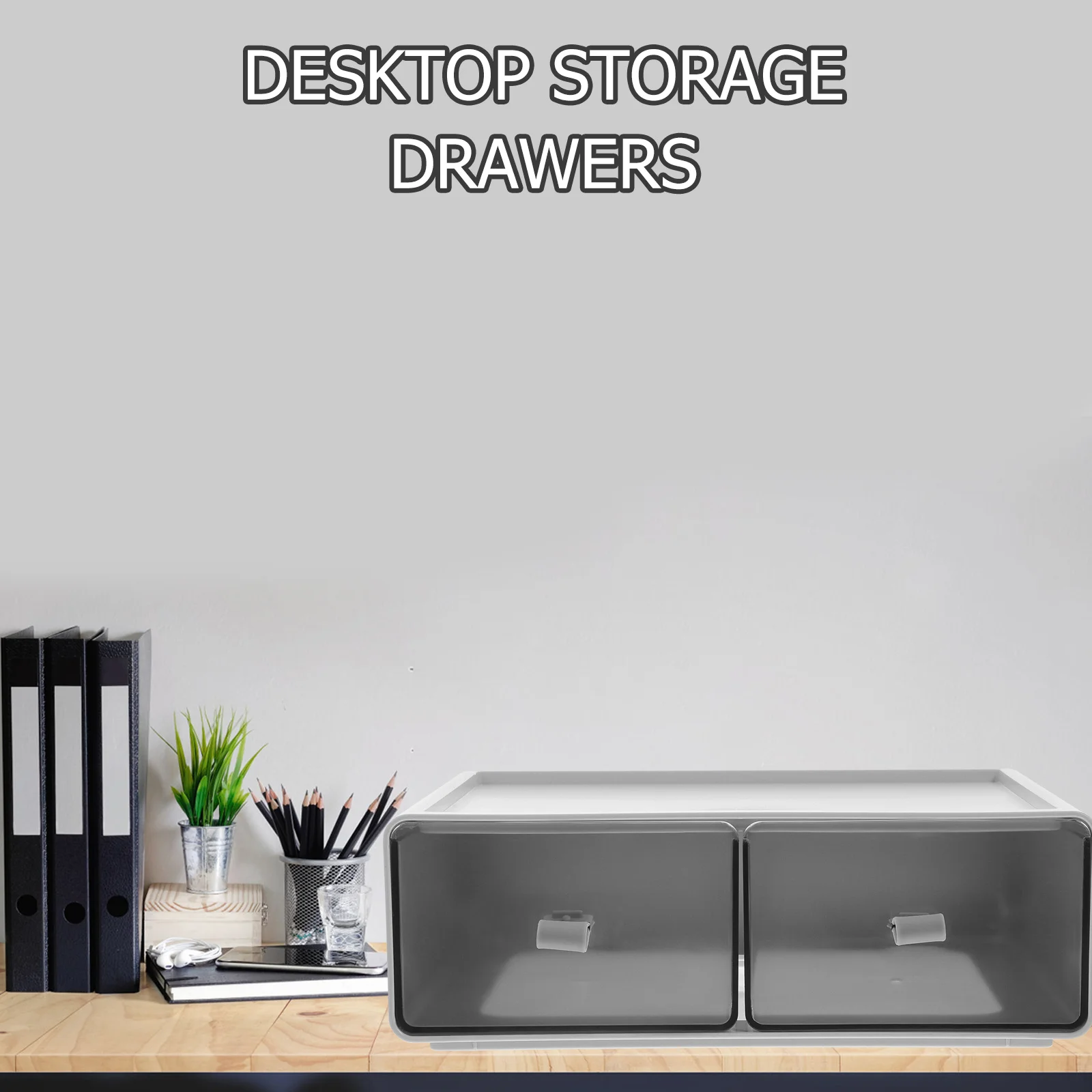 

Stackable Drawer Type Box Multi-Function Desk Organizer Cosmetics Storage Container Modern Simple Design Home Office Vanity