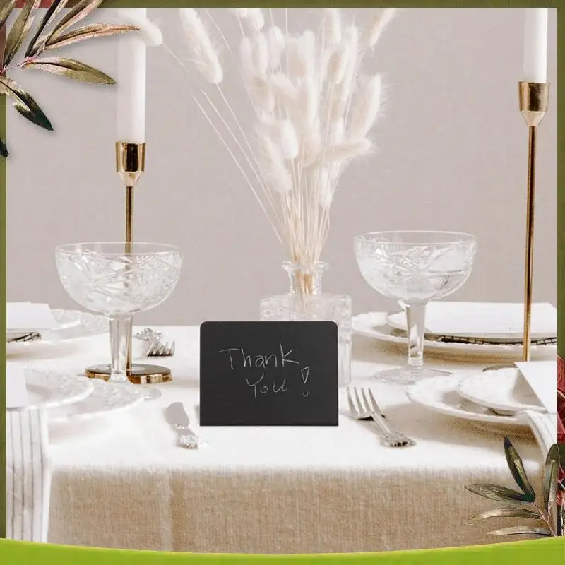 New-20Pcs Table Signs Food Board Buffet Party Labels Message Blackboard Chalk Table Display Price Tabletop Durable Easy Install