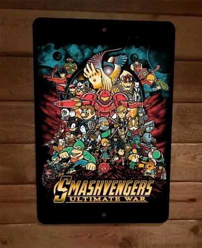 Smashvengers Ultimate War Metal Wall Sign Brothers Video Game Parody