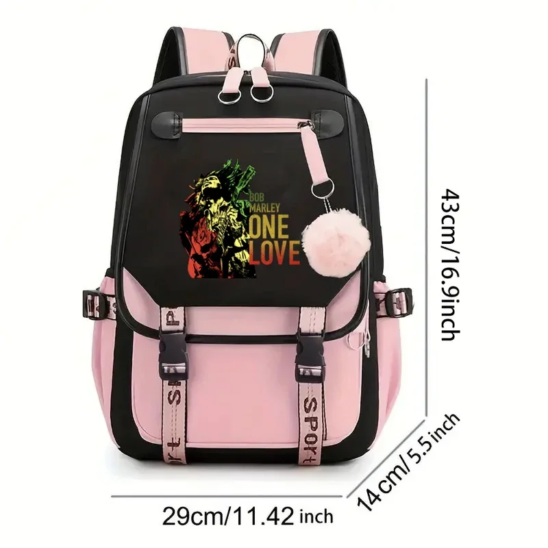 2024 Bob Marley: One Love Backpack Print Backpacks Girls School Bag for Teenager Laptop Backpack for Fans Gift