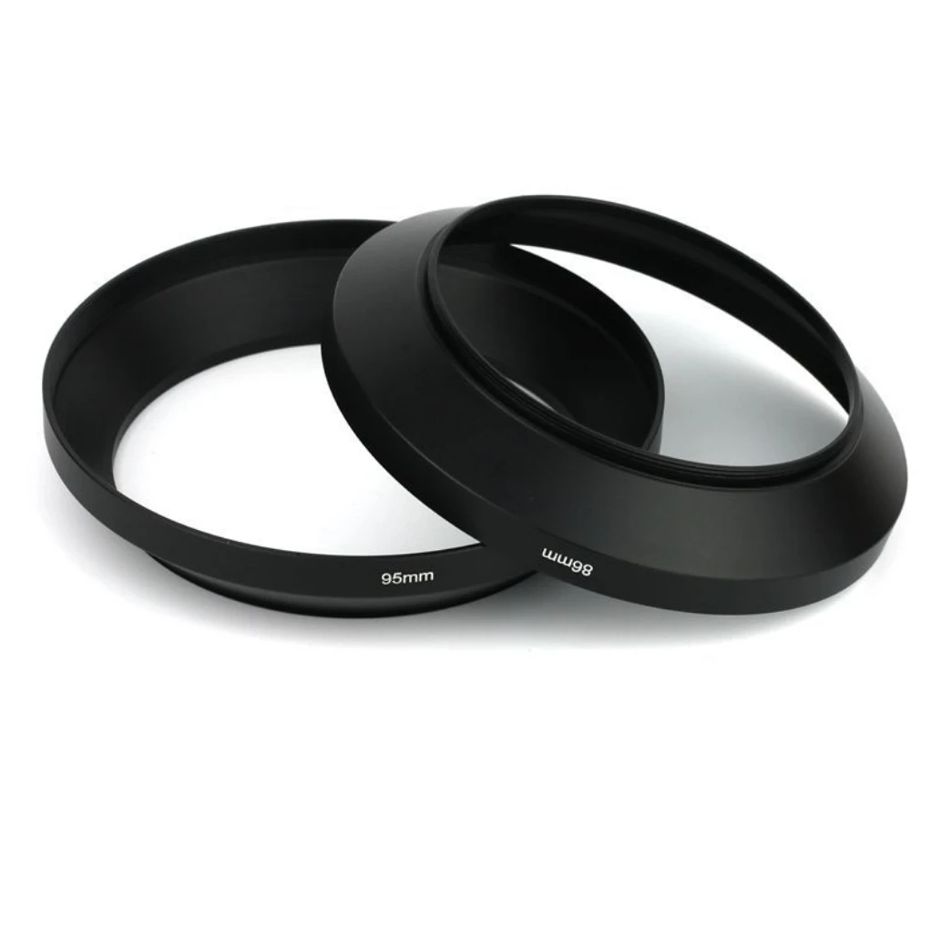 95mm Camera Lens Hood Cover Wide Angle Light Shield Shade Minimalis Style DSLR Metal Mask Thread Mount Protective Cap