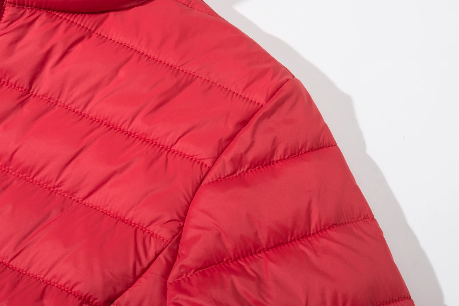 TACVASEN Winter Quilted Puffer Jackets Womens Lightweight Stand Collar Full Zip Up Down Coat Windproof 4 Pockets Thermal Outwear
