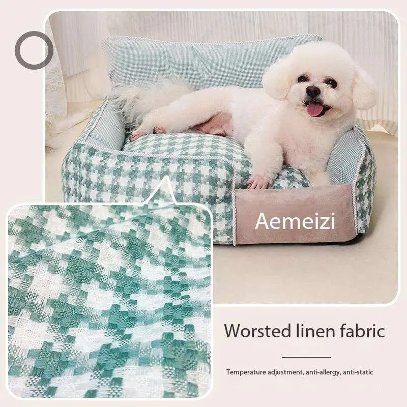 Dog Super Soft Sleeping Mat with Cotton Removable Cover  Cushion for  Bed Winter Warm