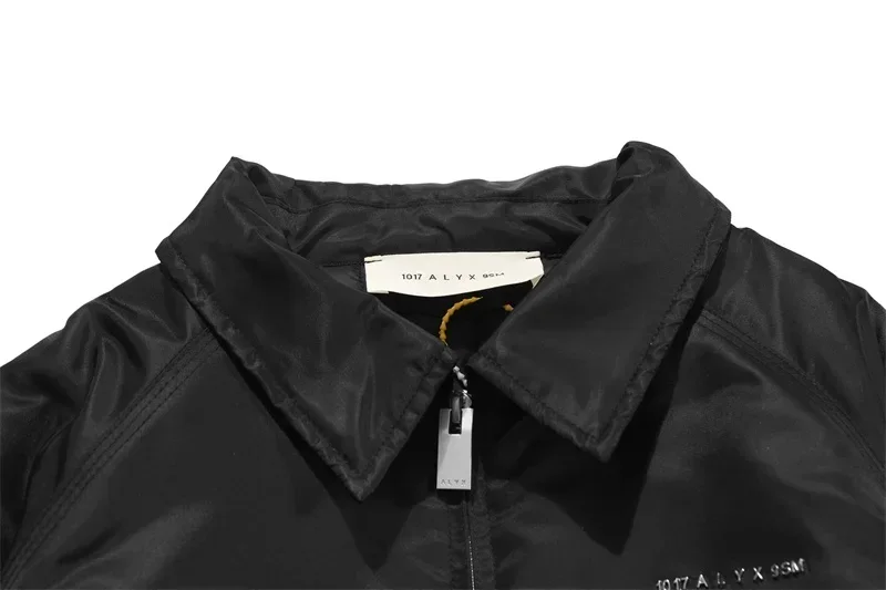 ALYX 1017 9SM vestes noires Logo en métal poche Cargo 1:1 meilleure qualité hommes femmes surdimensionné ALYX veste à glissière