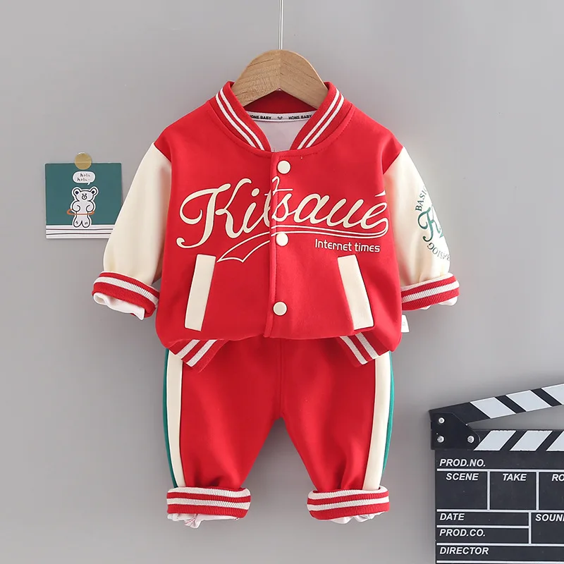 Baby Boy Fall Clothes Boutique Outfits for Girls Long Sleeve Single Breasted Cardigan Coats Pants Infant Clothing Kids Sportwear