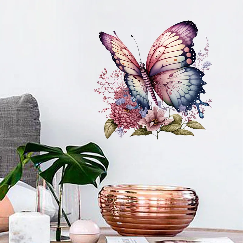 

Hand-Painted Butterfly Window Decals, Cozy Bedroom & Bathroom Tile Stickers, Accent Wall Decor for Toilet and Mirror