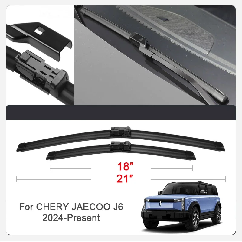 2PCS Car Front Windshield Rubber Wiper For CHERY JAECOO J6 J7 J8 ARRIZO OMODA 5 C5 E5 S5 O5 TIGGO 2 3X 4 5X 7 8 9 PRO MAX