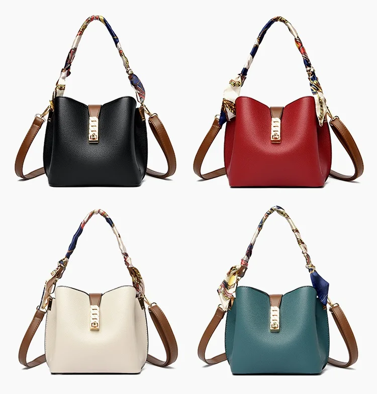 PU Leather women handbag and Purses female Bucket Shoulder bags small 2024 new Brand ladies Crossbody bags bolsa feminina totes