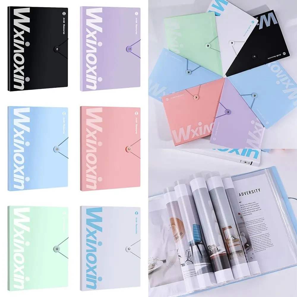 

New Transparent Insert Folder A4 Large capacity Classification File Folders Portable Data Book