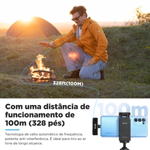 BOYA BOYALINK A wireless lapel microphone with noise reduction mini mini microphone suitable for iPhone iPad Android Cell Phone Type C DSLR NIKON CANON YOUTUBE LIVE TRANSMISSION 8 Main Sales Wireless Boya Microphone - №8