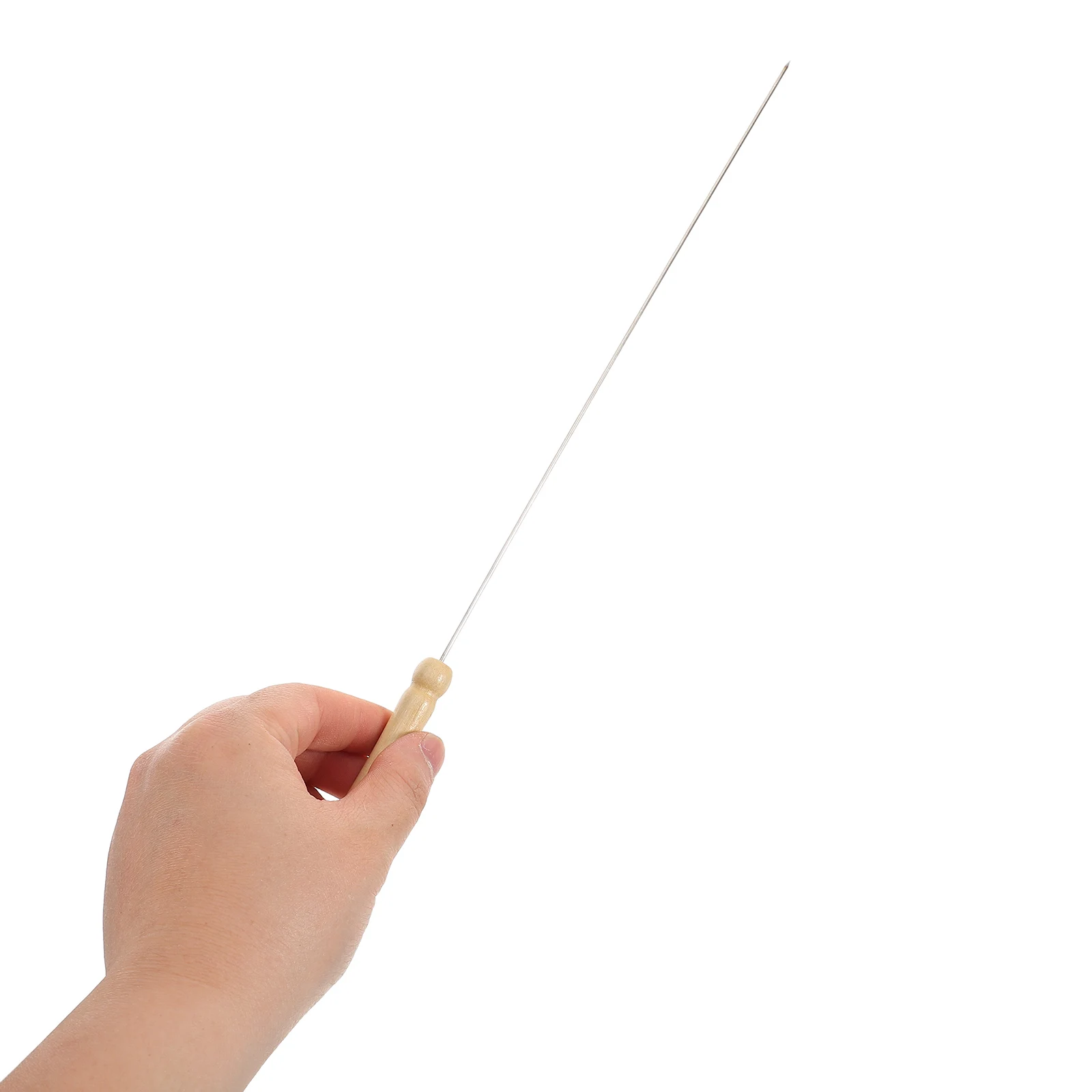 

50 Pcs BBQ Sticks Barbecue Kabob Sign Skewer for Koubideh Kebab Grilling with Wood Handle Stainless Steel