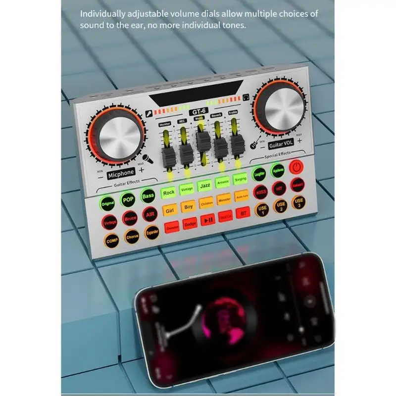 User Friendly Live Sound Card for Streaming and Recording Easy Operation