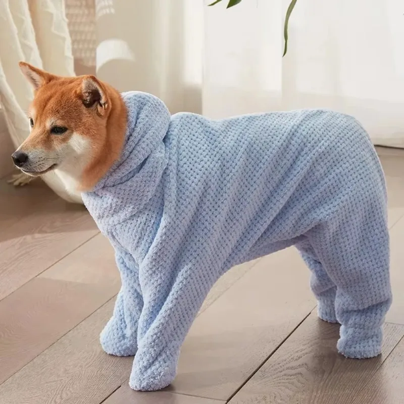 Practical Absorbent Pet Bathing Clothes Quick-Dry Full-Coverage Pet Bathrobe Thickened Soft Dog Drying Coat for Puppy Cat