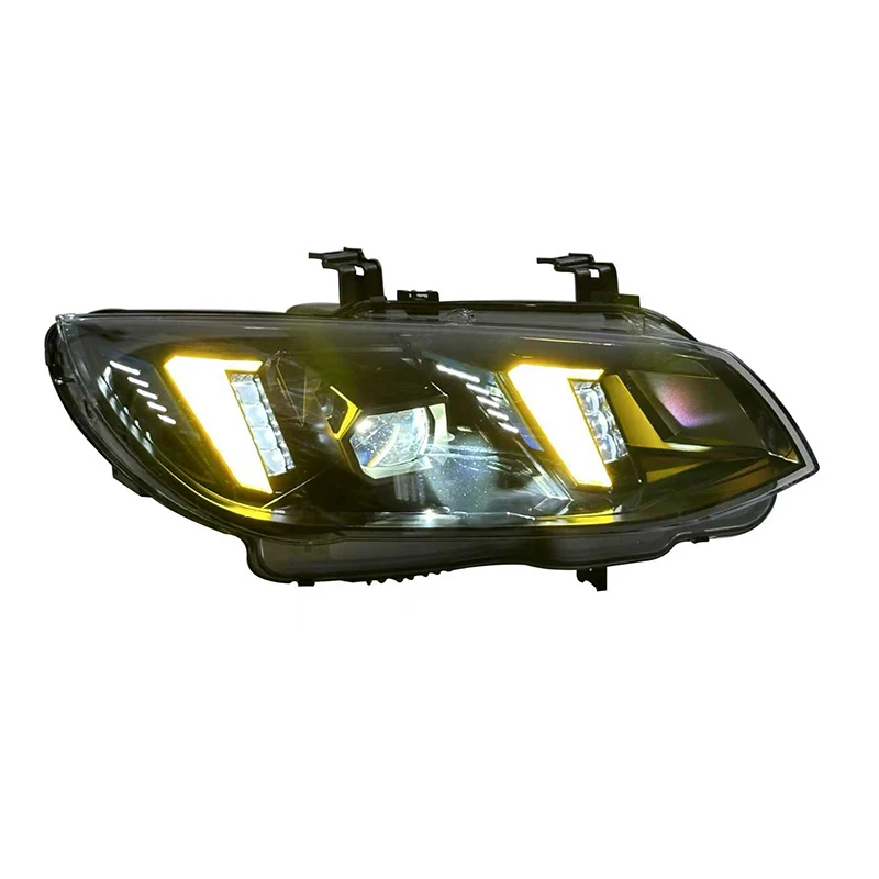 SJC Auto Car Headlight for  M3 E92 E93 2010-2013 Yellow and White Dual Color Snake Eyes Style LED Headlight