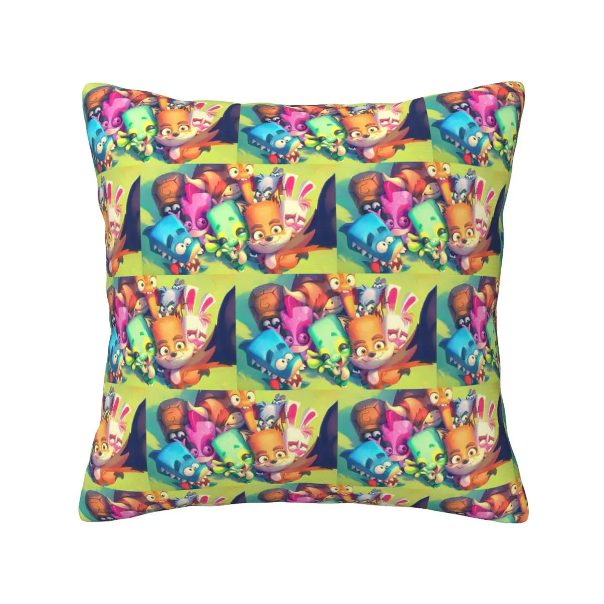 Zooba Friends Square Pillowcase Pillow Cover Cushion Decor Comfort Throw Pillow for Home Car