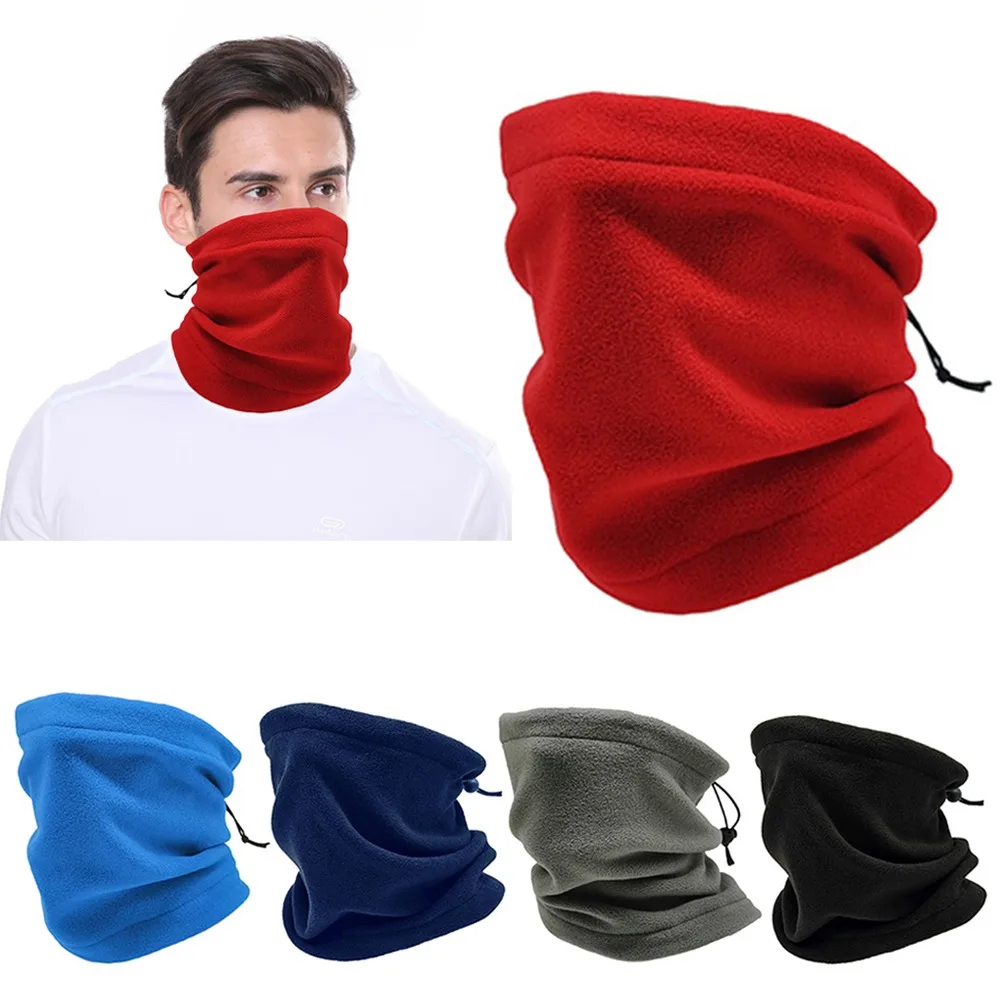 Fleece Neck Male Bandana Winter Windproof Cycling Caps Hiking Half Mask Neck Warmer Gaiter Snowboard Ski Bandana Hot 2022