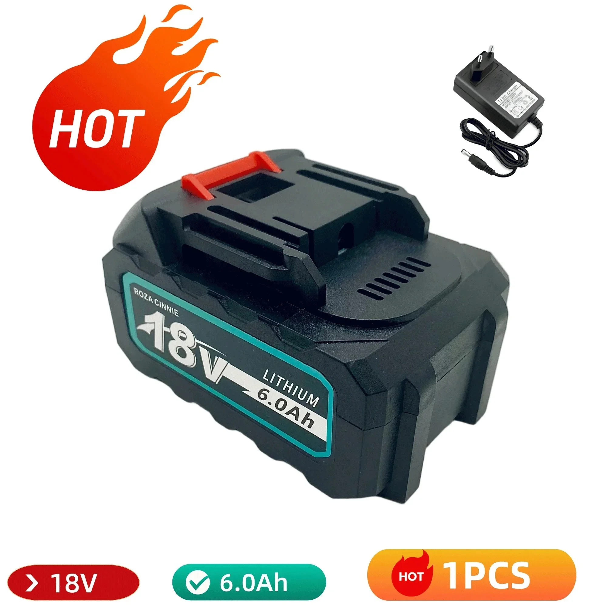 

☛Roza cinnie-For Makita 18V Rechargeable Power Tools Battery with LED Li-ion Replacement LXT BL1860B BL1860 BL1850 BL 1830