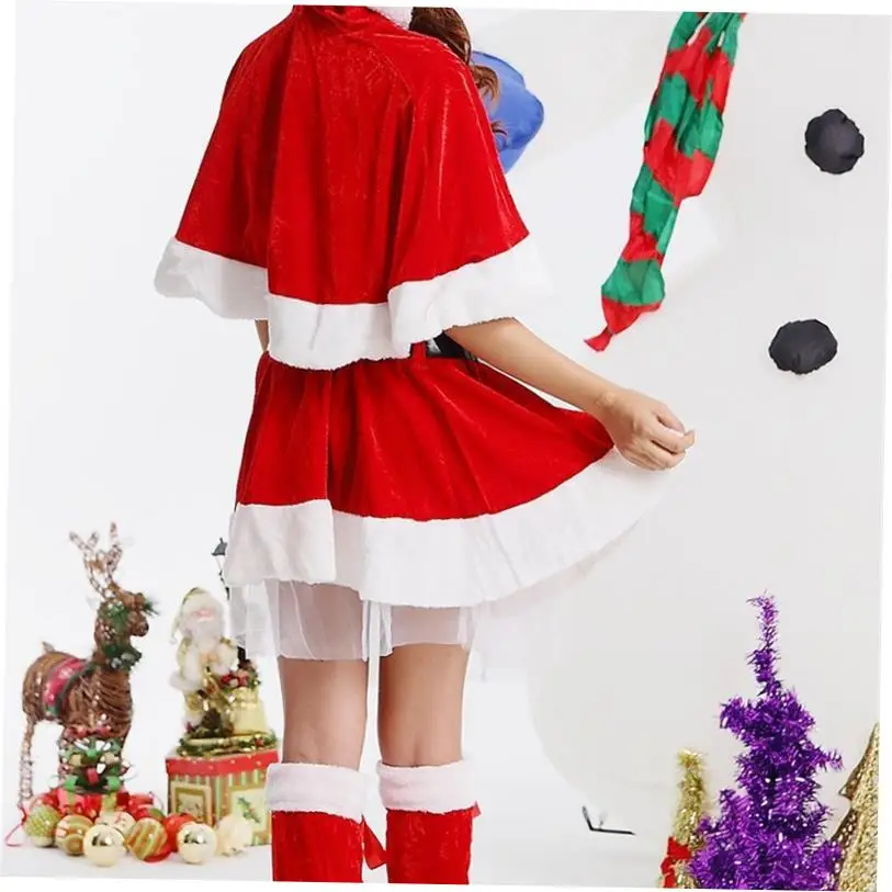 زي Cisas Fem loween Par orm S Claus ملابس نسائية تقليدية لأداء المسرح العرقي