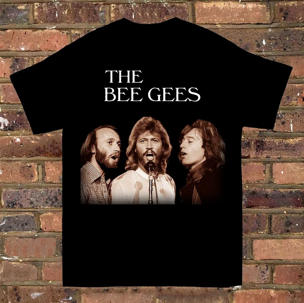 The Bee Gees Short Sleeve Cotton Unisex Black T- Shirt S-5Xl MP229