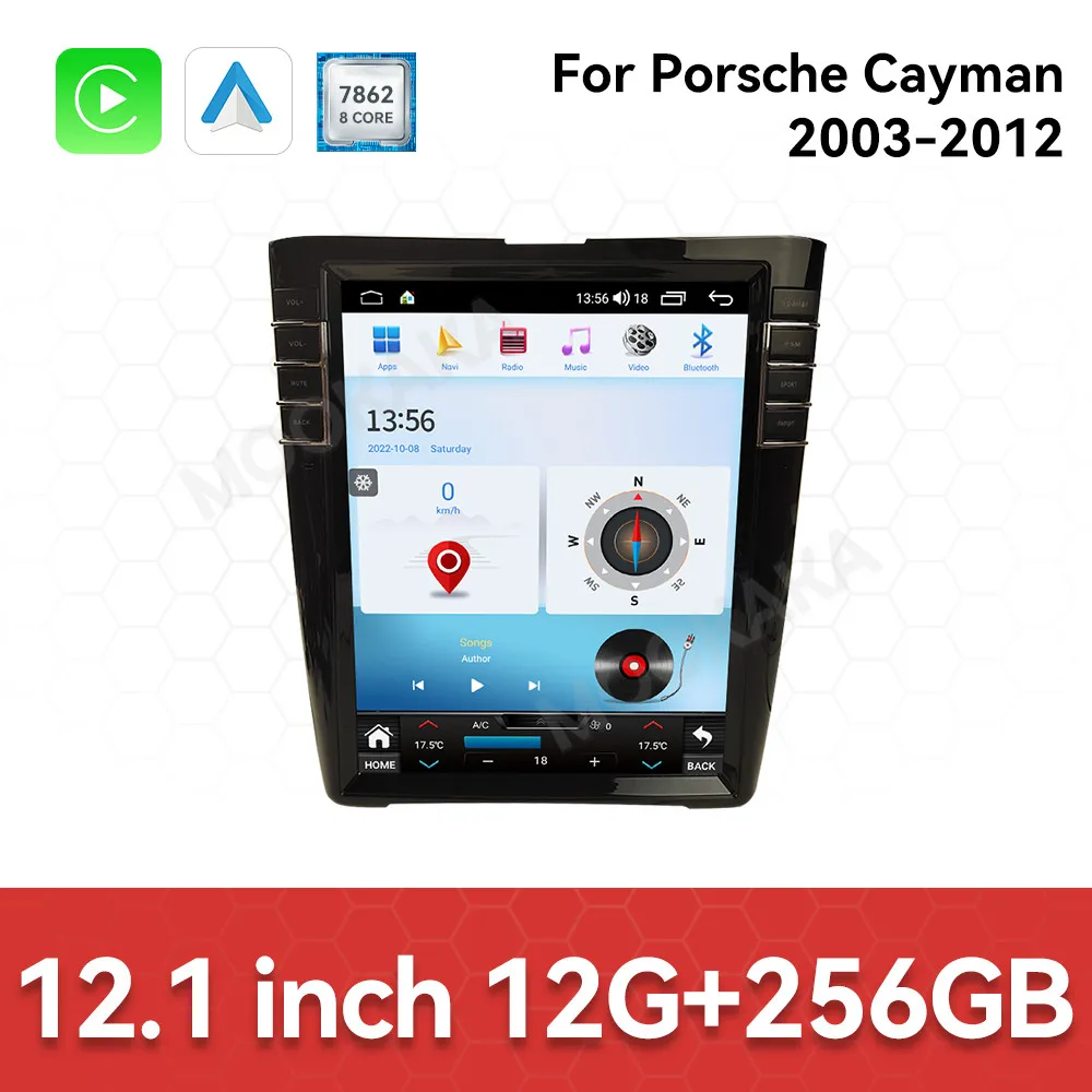 12.1 Inch Car Radio For Porsche Cayman 2003-2012 Carplay Android Auto Multimedia Player GPS Navigation Stereo Screen Head Unit