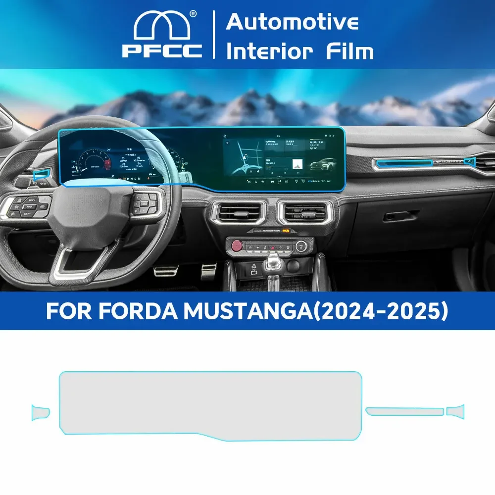

TPU for Ford Mustang 2024 2025 Central Control Navigation Screen Protection Film Interior Sticker Anti-scratch Accessories Decor