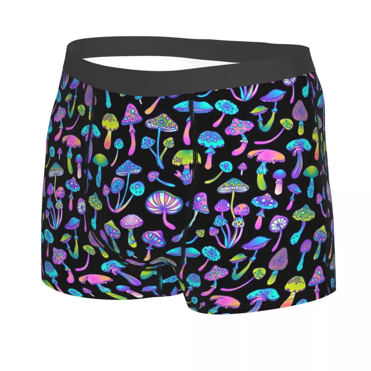 Sexy Psychedelic Trippy Magic Rainbow Mushroom Mysterious Boho Boxers Shorts Underpants Male Comfortable Briefs Underwear