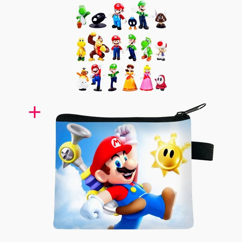 슈퍼 마리오 브라더스 PVC 액션 피규어 장난감 인형 모델 세트 루이지 요시 도널드 콘 버섯 어린이 생일 크리스마스 선물