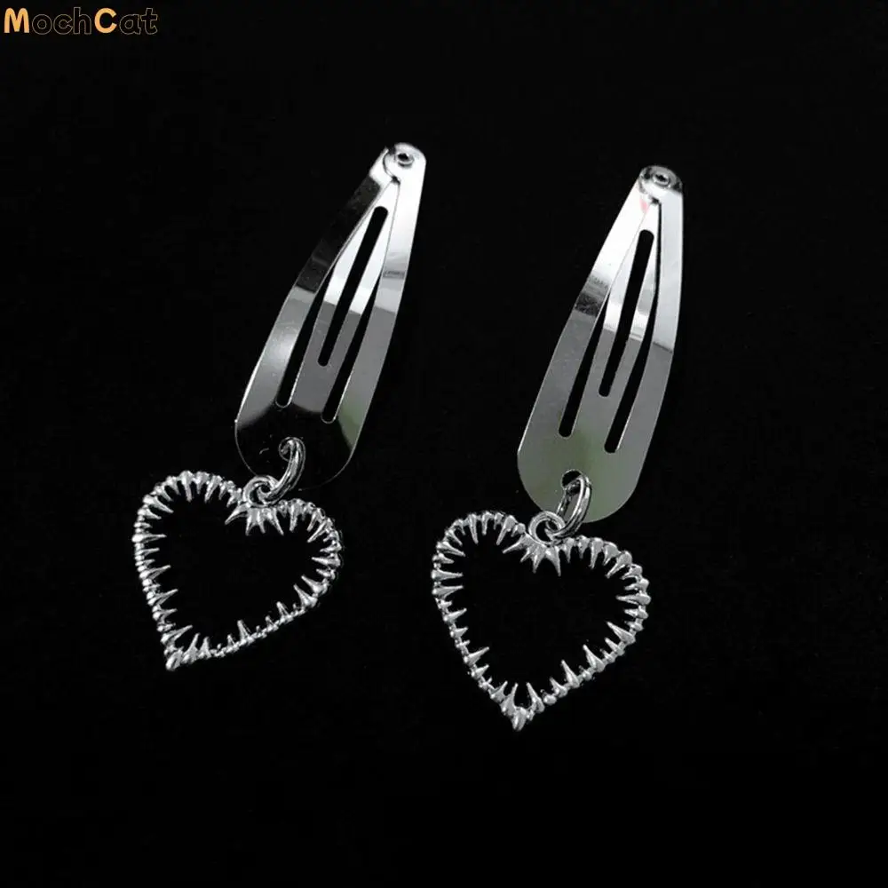 

Personality Cherry Alloy Bear BB Clip Cool Cross Barrette Women Hair Accessories Korean Style Hairpin Punk Hair Clip